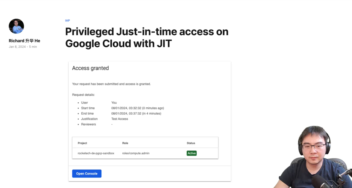 Privileged Just-in-time access on Google Cloud with JIT